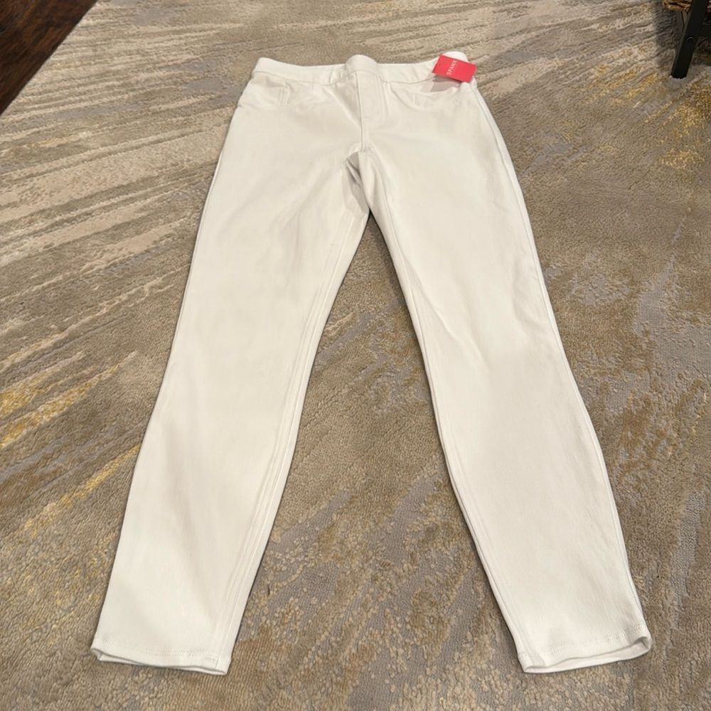 SPANX White Skinny High-Rise Pull-On Pants